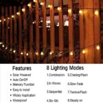 Joomer Solar Lichterkette Aussen, Wasserdicht Outdoor Warmweiss Beleuchtung für Garten, Balkon, Terrasse, Pavillon, Veranda Dekoration – Bild 3
