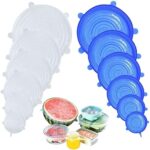 DigHealth Silikon Stretch Deckel - 12-teilig, BPA-frei, Wiederverwendbar, Universal-Frischhalte-Deckel