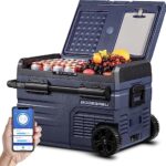 BODEGAEU Kompressor Kühlbox, Auto Kühlschrank Mit WIFI-APP-Steuerung USB-Anschluss, 12/24 V und 100-240 V Elektrische Kühlbox bis -20 °C für Auto, Lkw, Boot, Reisemobil,Camping