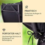Homeoutfit24 Sylt Gartenstuhlauflagen Hochlehner,Made in Europe, Gartenstühle Sitzauflagen, Gartenstuhlauflagen, Sitzkissen, Polsterauflagen UV-Beständig, Sitzkissen, Hochlehner Auflagen – Bild 3