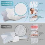 DONAMA Orthopädisches Kissen Ergonomisches Nackenstützkissen aus Memory Foam & Nackenkissen für optimale Unterstützung Kopfkissen für Seiten Rücken &Bauchschläfer – Bild 7