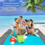 ISOPHO Picknickdecke Stranddecke Wasserdicht, Strandmatte 4 Befestigung Ecken Stranddecke Sandfrei/Picknick für den Strand, Campen, Wandern und Ausflüge – Bild 2