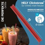 HELY ClickStraw Strohhalm-Set – Trinkhalme wiederverwendbar aus recycelbarem Kunststoff, Mehrweg-Halme Made in Germany – Bild 2