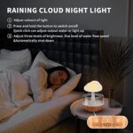 Weljoy Zen Regenwolken-Nachtlicht, Aromatherapie, ätherisches Öl, Diffusor, Mikro-Luftbefeuchter, Schreibtisch-Brunnen, Nachttisch, Schlafen, Entspannung, Stimmung, Wassertropfen-Geräusch – Bild 4