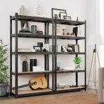 SONGMICS Schwerlastregal, Kellerregal, Lagerregal,Regal mit Stahlgestell, 5 verstellbare Ablagen – Bild 2