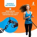 Doppelleine für Hunde zum Laufen, Joggen, Wandern | 2 in 1 Joggingleine und Normale Hundeleine für Grosse und Mittelgrosse Hunde mit Doppelgriff | Bauchgurt Hundeleine mit Reflektierenden Nähten – Bild 6