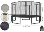 Gartentrampolin Kindertrampolin - Trampolin für den Garten, Outdoor-Trampolin, Komplett-Set inkl. Leiter, Sicherheitsnetz & Abdeckung, versch. Farben/Grössen SixBros. SixJump – Bild 8