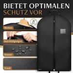 Bruce.® Optimierte Materialstärke von 120 GSM I Hochwertige Kleiderhülle für Anzug und Kleid I Atmungsaktive Anzugtasche für Reisen – Bild 2