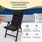 Homeoutfit24 Sylt Gartenstuhlauflagen Hochlehner,Made in Europe, Gartenstühle Sitzauflagen, Gartenstuhlauflagen, Sitzkissen, Polsterauflagen UV-Beständig, Sitzkissen, Hochlehner Auflagen – Bild 2