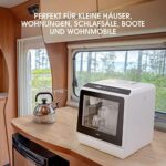 HAVA Tragbarer Mini Geschirrspüler, kompakter Spülmaschine, 6 Programme Mini Tischgeschirrspüler, 5 Liter Wasser benötigt, Trockenfunktion und Licht für Wohnungen, Schlafsäle und Wohnmobile – Bild 7
