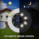 FLOWood Solar Bodenleuchte Solarleuchte für Garten Solar Aussenleuchte 8 LEDs wasserdicht Edelstahl + Kunststoff – Bild 3