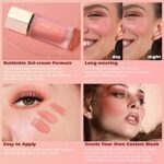 KIMUSE Gel Cream Blush, Flüssiges Rouge, Natürliches Aussehen, Dewy Finish Liquid Blush, Blush flüssig Rouge-Make-up – Bild 2