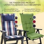 Homeoutfit24 Sylt Gartenstuhlauflagen Hochlehner,Made in Europe, Gartenstühle Sitzauflagen, Gartenstuhlauflagen, Sitzkissen, Polsterauflagen UV-Beständig, Sitzkissen, Hochlehner Auflagen – Bild 7