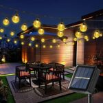 Joomer Solar Lichterkette Aussen, Wasserdicht Outdoor Warmweiss Beleuchtung für Garten, Balkon, Terrasse, Pavillon, Veranda Dekoration