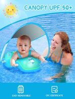 LAYCOL Baby Schwimmring mit UPF50+ Sonnenschutz, Spielzeug & Sicherheits-Sitz – Für 3–36 Monate – Bild 2
