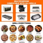 SPGOOD BBQ Grillmatte, Antihaft Teflon Grillmatten Grillplatte Gasgrill, Backpapier Wiederverwendbar,für Holzkohlegrill, Elektronischen Grill, Backofen, PFOA-Frei – Bild 5