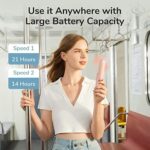 JISULIFE 3 IN 1 Handventilator Batteriebetrieben, Mini Ventilatoren USB Wiederaufladbarer, Klein Taschenventilator mit Powerbank – Bild 3