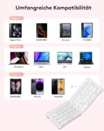 Samsers Faltbare Bluetooth-Tastatur Kompakt, kabellos & ultradünn – mit Standhalter, kompatibel mit iOS, Android & Windows – Bild 8