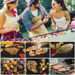SPGOOD BBQ Grillmatte, Antihaft Teflon Grillmatten Grillplatte Gasgrill, Backpapier Wiederverwendbar,für Holzkohlegrill, Elektronischen Grill, Backofen, PFOA-Frei – Bild 6