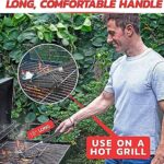 Grillbürste, TNTOR Grill Reinigungsbürste mit Extra Langer Edelstahl Borsten, Edelstahl Spatel und PP Wärmedämmung Griff, für Gasgrill, Holzkohlegrill, Kugelgrill, Elektrogrill und Grillrost – Bild 7