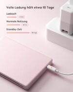 Samsers Faltbare Bluetooth-Tastatur 💖 Kompakt, kabellos & ultradünn – mit Standhalter, kompatibel mit iOS, Android & Windows