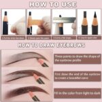 Waterproof Eyebrows Pencil Tattoo Makeup And Microblading Supplies Kit-Permanent Eye Brow Liners In 5 Colors Waterproof Eyebrow Pencils Peel – Bild 3