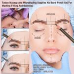 Waterproof Eyebrows Pencil Tattoo Makeup And Microblading Supplies Kit-Permanent Eye Brow Liners In 5 Colors Waterproof Eyebrow Pencils Peel – Bild 5