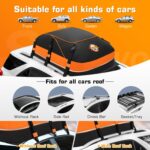 Sailnovo Auto Dachbox 21 Kubikfuß Faltbare Wasserdicht 1000D mit Anti-Rutsch-Matte