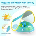Rismise Baby Schwimmring mit abnehmbarem Sonnendach - Schwimmhilfe für Babys 3-36 Monate – Bild 2