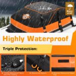Sailnovo Auto Dachbox 21 Kubikfuß Faltbare Wasserdicht 1000D mit Anti-Rutsch-Matte