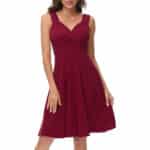 cocktailkleid v Ausschnitt Elegante Kleider Weihnachten Petticoat Kleid 50er Jahre Swing Kleid