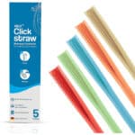 HELY ClickStraw Strohhalm-Set – Trinkhalme wiederverwendbar aus recycelbarem Kunststoff, Mehrweg-Halme Made in Germany