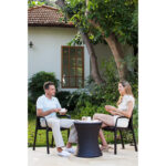 Keter Pacific Cool Bar, 3-in-1 Cocktailtisch, Couchtisch und Outdoor Eiskühler in Rattanoptik, UV-geschützt und wetterfest, braun, Kühlbox 30l Volumen – Bild 6