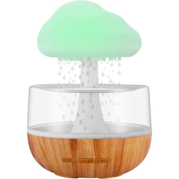 Weljoy Zen Regenwolken-Nachtlicht, Aromatherapie, ätherisches Öl, Diffusor, Mikro-Luftbefeuchter, Schreibtisch-Brunnen, Nachttisch, Schlafen, Entspannung, Stimmung, Wassertropfen-Geräusch