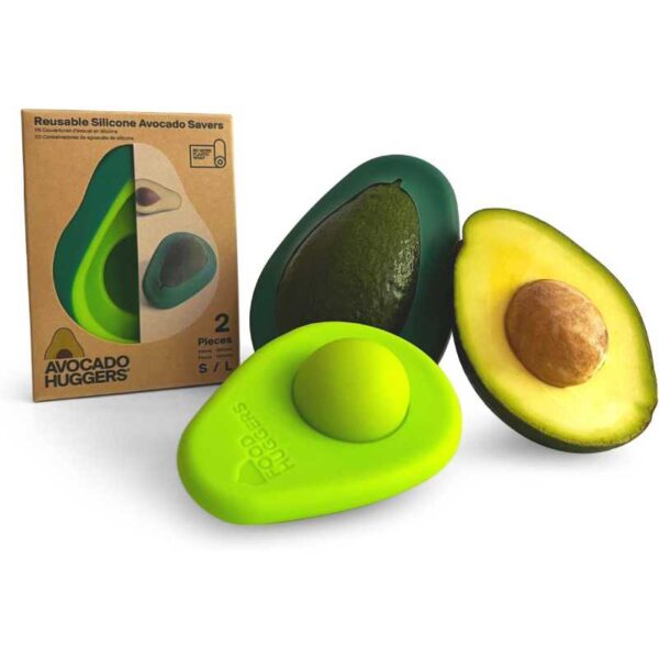 Food Huggers Avocado Huggers By - Set Two - BPA frei Silikon - Avocado-Retter Grün