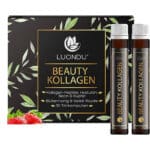 Luondu Beauty Kollagen Trinkampullen mit Hyaluronsäure (30 Ampullen mit 2500mg Premium Collagen flüssig) I Anti Aging* zum Trinken I Mit Biotin, Kupfer & Vitamin C, Blütenhonig & Gelée Royale