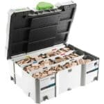 Festool Domino Dübel-Set DS 4/5/6/8/10 1060 x BU, Dübel-Sortiment aus Buche im Sortiment-Systainer