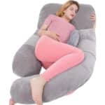 AS AWESLING Ganzkörper-Schwangerschaftskissen 153 cm | U-Form Stillkissen mit abnehmbarem Bezug