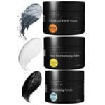 Lumin Gesichtspflege-Serie für Männer 3-er Geschenk-Set für den gepflegten Mann Feuchtigkeitsbalsam, Peeling &Aktivkohle-Reiniger Haut-Reinigung, Hydratisierung & Erneuerung besser aussehen