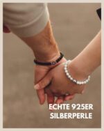 Armband mit Buchstaben I Pärchen Partnerarmband mit Perlen – Bild 5