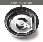 Krups F20342 Kaffeemühle und Gewürzmühle in Einem | Leistungsstarker Motor | Mahlgrad variabel | 75g Füllmenge | Schlagmesser aus Edelstahl | Sicherheitsdeckel | Anti-Rutsch-Füsse | Schwarz – Bild 2