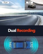 REDTIGER F7N 4K Dashcams mit WiFi GPS Front 4K/2.5K und hinten 1080P Dual Dash 3.18" Display Kamera für Autos, 170° Weitwinkel Dashboard Recorder, Parking Monitor, Support 256GB Max – Bild 3