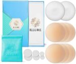ILLURE® Nippelpads Damen – Wiederverwendbare Silikon Nipple Covers, selbstklebend & hautfreundlich, Ø 8 cm