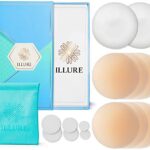 ILLURE® Nippelpads Damen – Wiederverwendbare Silikon Nipple Covers, selbstklebend & hautfreundlich, Ø 8 cm