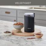 Krups F20342 Kaffeemühle und Gewürzmühle in Einem | Leistungsstarker Motor | Mahlgrad variabel | 75g Füllmenge | Schlagmesser aus Edelstahl | Sicherheitsdeckel | Anti-Rutsch-Füsse | Schwarz – Bild 6