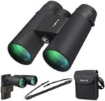 Kylietech Fernglas 12x42 HD Kompakte Ferngläser wasserdicht für Vogelbeobachtung, Jagd, Wandern, Sightseeing, FMC-Linse Feldstecher inkl. Tragetasche, Tragegurt und Smartphone-Adapter