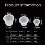 300pcs Tattoo-Tintenbecher mit 2 Cups Halterungen - Moricher 100 kleine 100 mittlere 100 grosse Tattoo-Tintenbecher +2 Cups Halter für Tattoo Tinte Permanent Makeup Container Cap Tattoo Zubehör – Bild 2