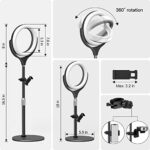 Ringlicht Handy Laptop Videokonferenzen Licht, Evershop Upgrade 8” Ringleuchte mit Stativ LED Ring Light Tisch Selfie Lichtring Ringlapme mit Handystativhalter für Video,Fotografie,Tiktok,Zoom Usw – Bild 6