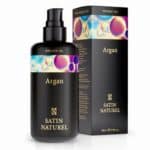 Arganöl Haare BIO Kaltgepresst – 100-200ml - Haut- & Haaröl trockenes Haar – Vegan - Lichtschutz Glas-Flasche – Sanftes Haaröl ohne Silikon und Parabene - Satin Naturel – Argan Oil Made in Germany