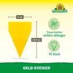 Neudorff Gelbsticker gegen kleine fliegende Schädlinge wie Trauermücken, insektizid frei, geruchlos, 10 Stück – Bild 3
